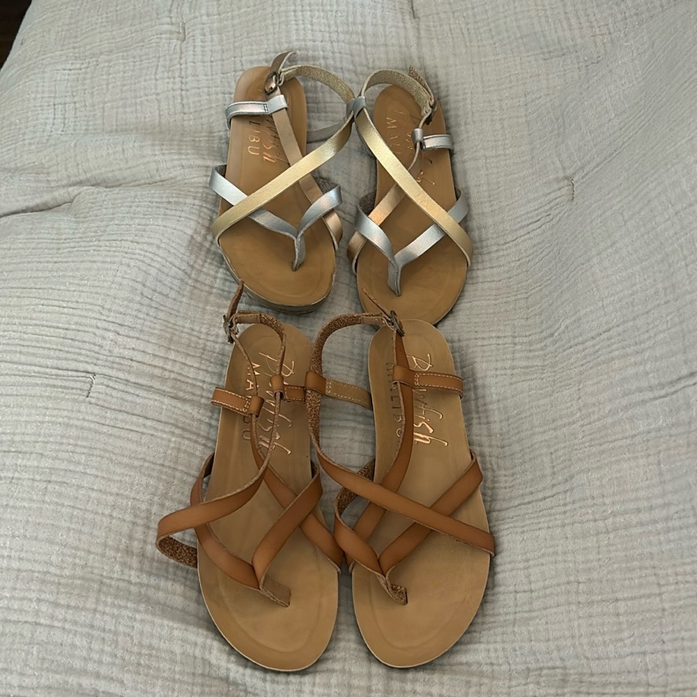 2 Pairs of Blowfish Girls Sandals Sz 2 Worn Once